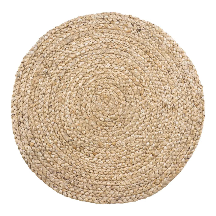 Krumble Ronde placemats – Set van 4 – Jute – Rond - ø38 cm - Naturel (1)
