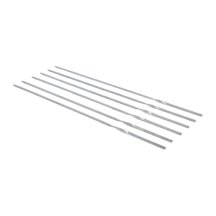 Krumble Barbecue spiezen - 6 delig - RVS - Zilver (3)