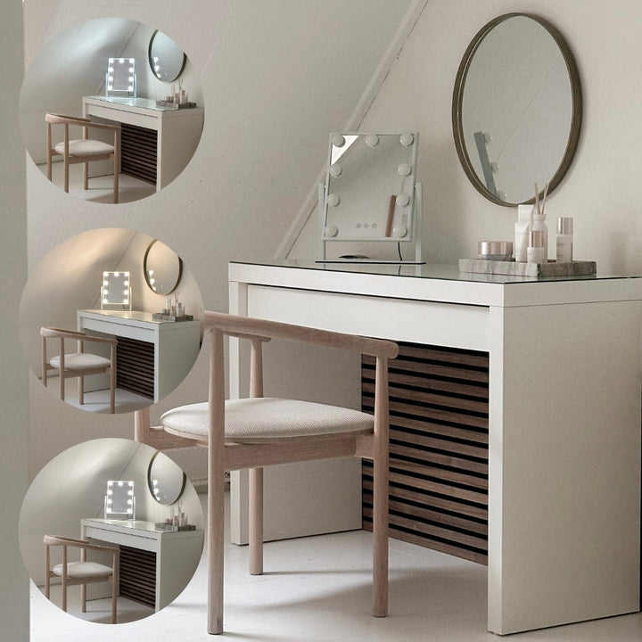 LYVION Make-up spiegel met led bulbs wit (8)