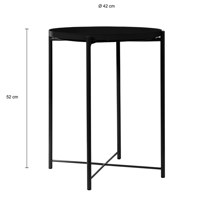 QUVIO Bijzettafel - Marco - QUV8040-BLACK (1)
