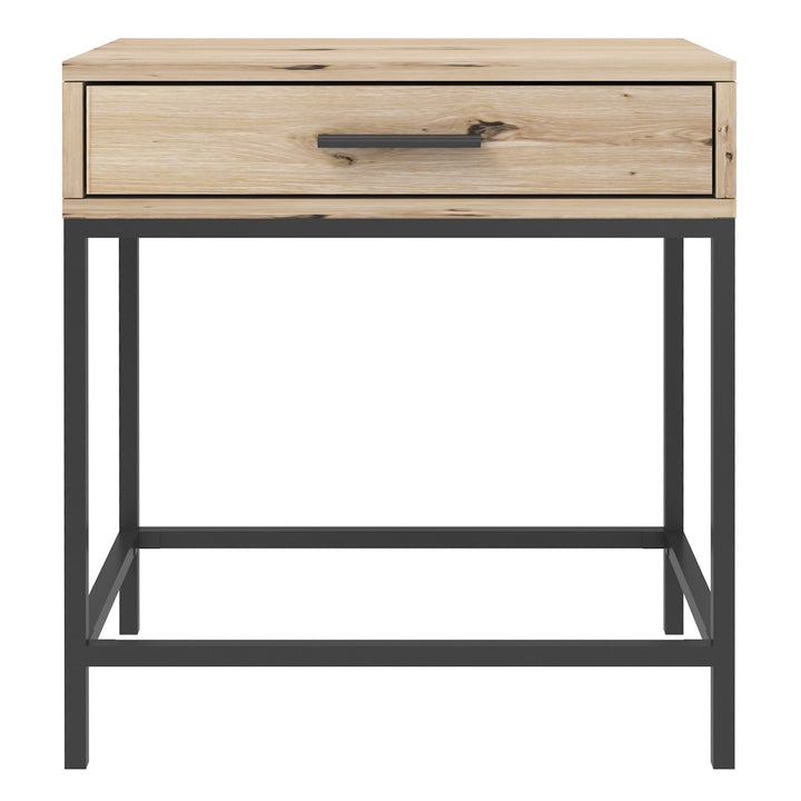 QUVIO Nachtkastje met lade - QUV1017 - Walnut light brown (2)