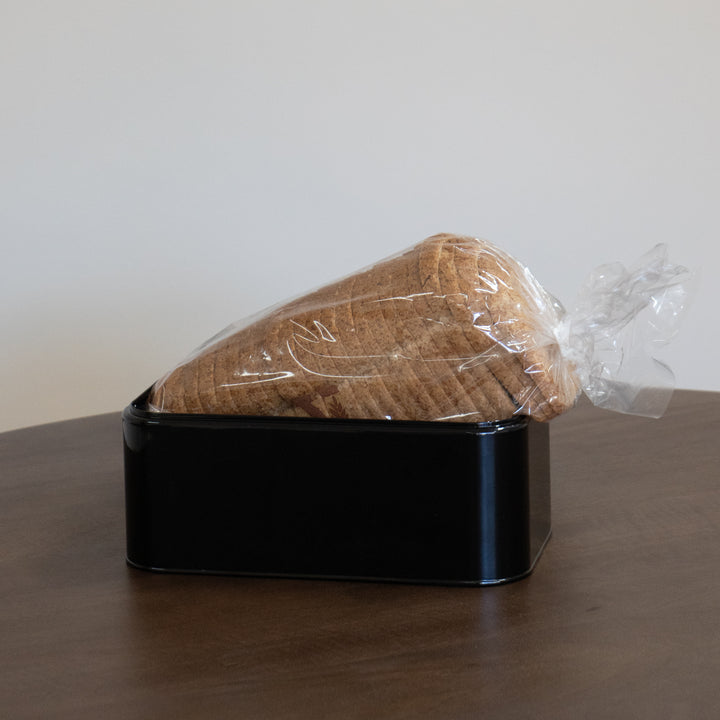 QUVIO Broodtrommel - 20 x 30 x 16 cm - Ijzer - Zwart (8)