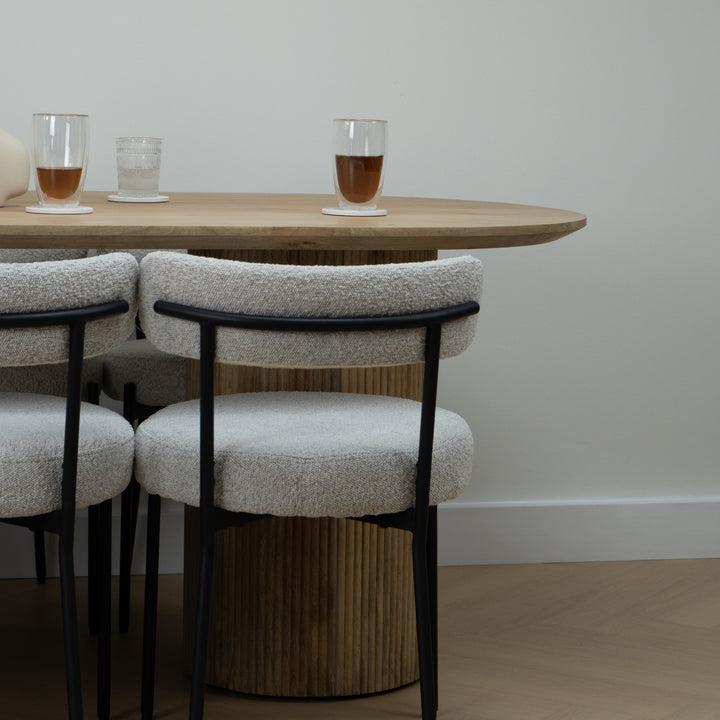 Lewis & Loft Eettafel Lynn – Ovaal – 200x90 cm – Mangohout – Naturel (4)