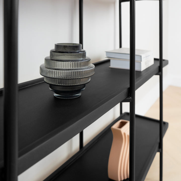 QUVIO Dressoir Luce - FSC® mangohout - 150 cm - Zwart (5)