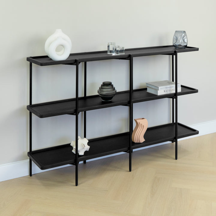 QUVIO Dressoir Luce - FSC® mangohout - 150 cm - Zwart (6)