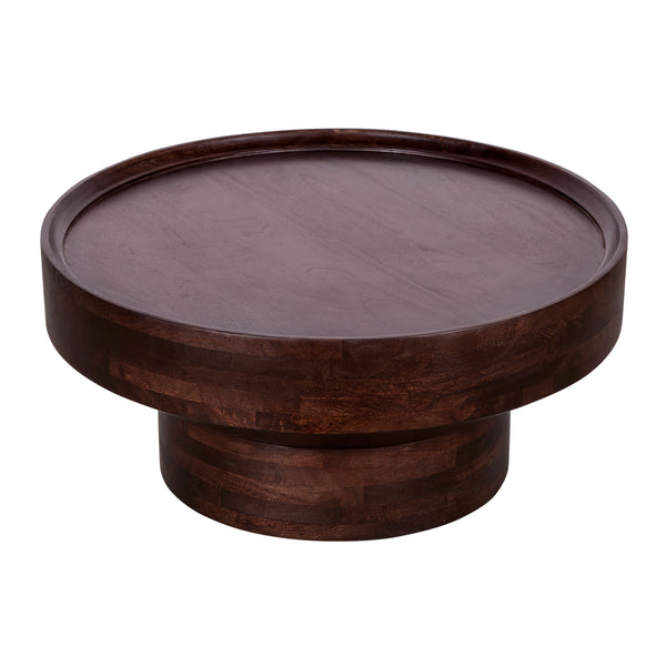 Lewis & Loft Salontafel Luus - FSC® mangohout - ⌀80 - Walnoot bruin