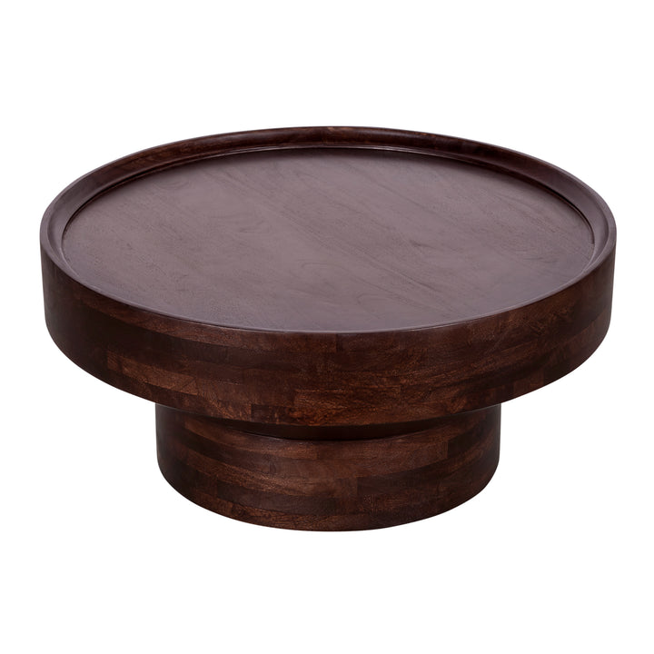 Lewis & Loft Salontafel Luus - FSC® mangohout - ⌀80 - Walnoot bruin