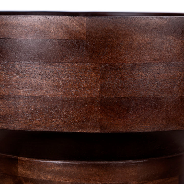 Lewis & Loft Bijzettafel Luus - FSC® mangohout - ⌀50 - Walnoot Bruin (2)