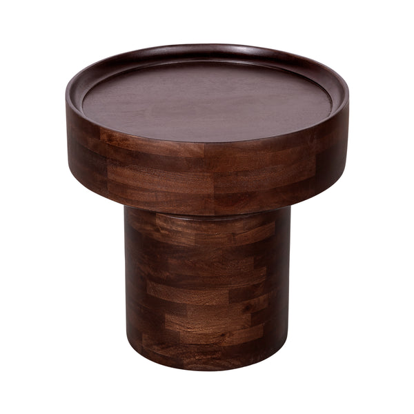 Lewis & Loft Bijzettafel Luus - FSC® mangohout - ⌀50 - Walnoot Bruin