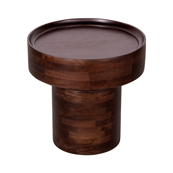 Lewis & Loft Bijzettafel Luus - FSC® mangohout - ⌀50 - Walnoot Bruin