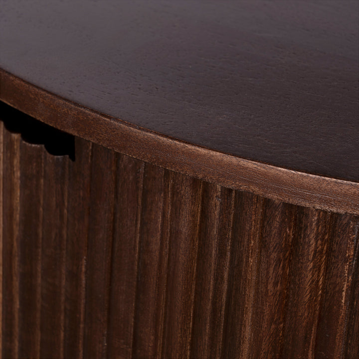 Lewis & Loft Salontafel Lonne - FSC® mangohout - ⌀70cm - Walnoot bruin (3)