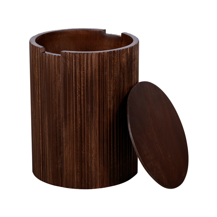 Lewis & Loft Bijzettafel Lonne - FSC® mangohout – ⌀40 – Walnoot bruin (1)