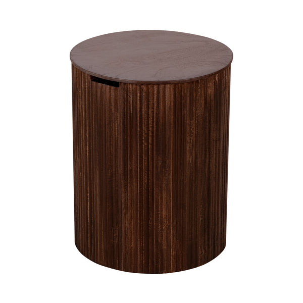 Lewis & Loft Bijzettafel Lonne - FSC® mangohout – ⌀40 – Walnoot bruin
