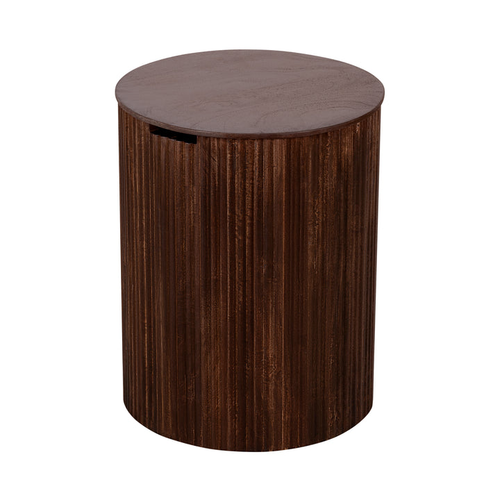 Lewis & Loft Bijzettafel Lonne - FSC® mangohout – ⌀40 – Walnoot bruin