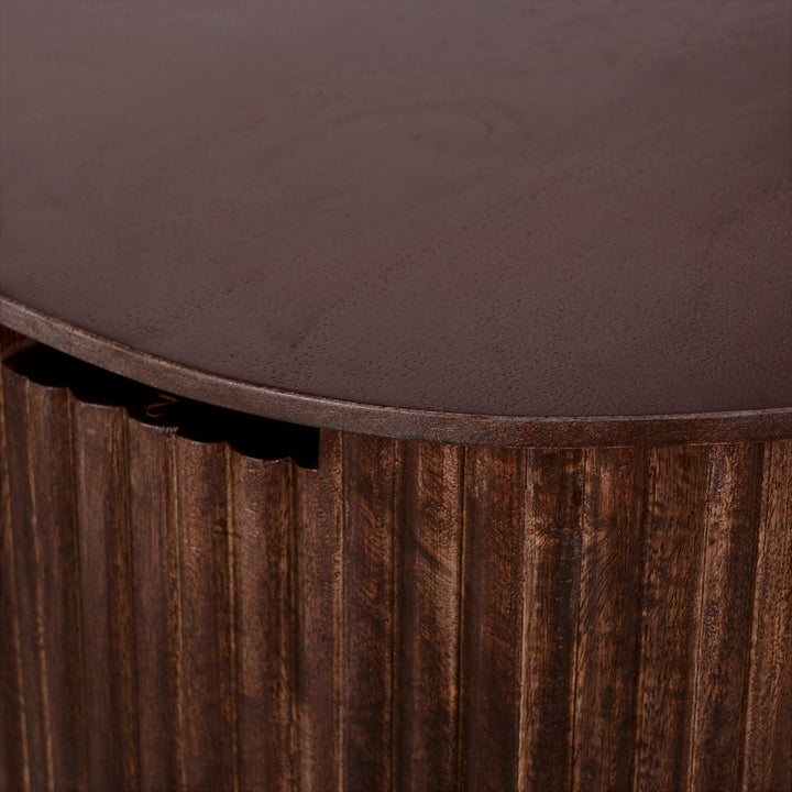 Lewis & Loft Bijzettafel Lonne - FSC® mangohout – ⌀40 – Walnoot bruin (3)