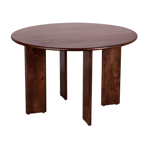 Lewis & Loft Eettafel Lila -Rond ⌀120 - FSC® mangohout - Walnoot bruin