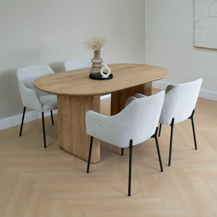 Lewis & Loft Eettafel Lynn - FSC® - Ovaal - 160x90 cm  - Naturel (6)