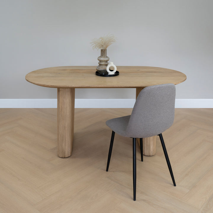Lewis & Loft Eettafel Lynn - FSC® - Ovaal - 160x90 cm  - Naturel (4)