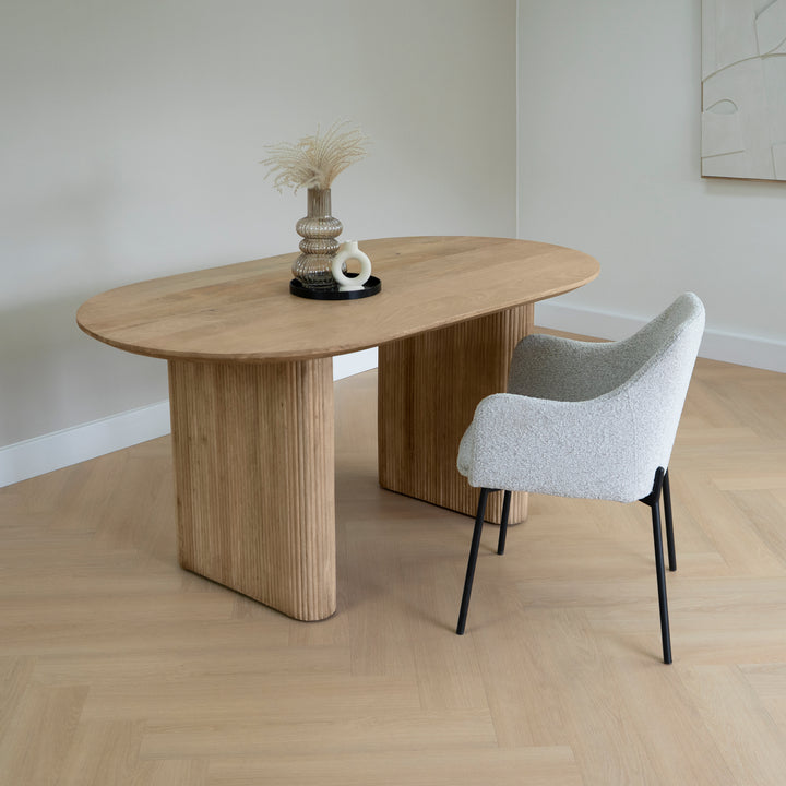 Lewis & Loft Eettafel Lynn - FSC® - Ovaal - 160x90 cm  - Naturel (5)