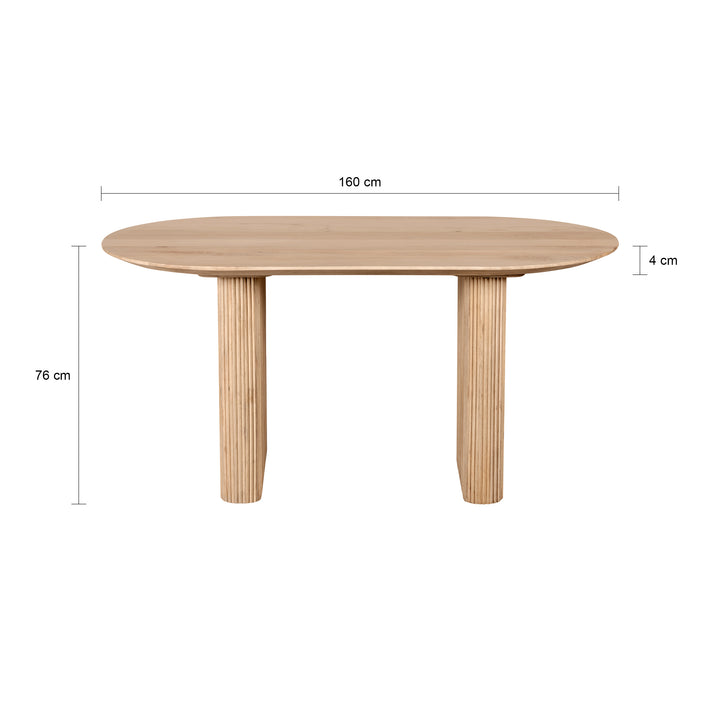 Lewis & Loft Eettafel Lynn - FSC® - Ovaal - 160x90 cm  - Naturel (1)