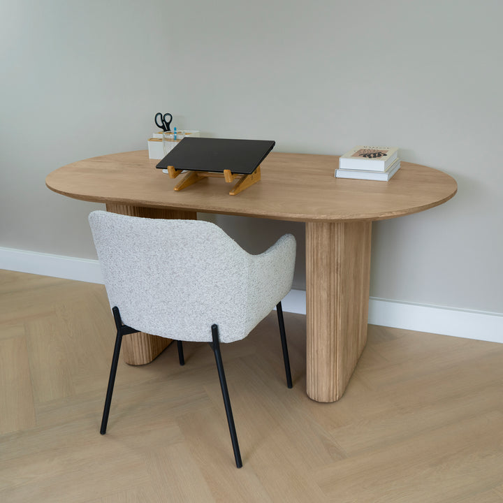 Lewis & Loft Eettafel Lynn - FSC® - Ovaal - 160x90 cm  - Naturel (7)
