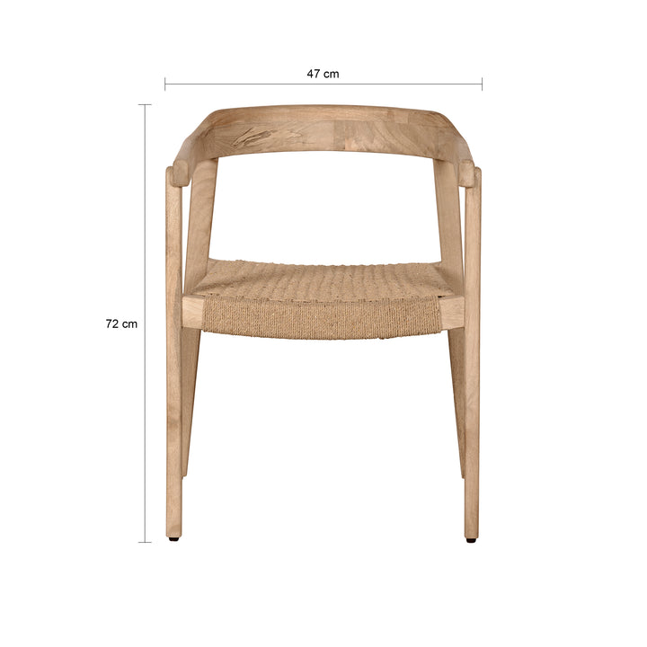 Lewis & Loft Eetkamerstoel Lemi - Rotan - FSC®- mangohout - Naturel (3)