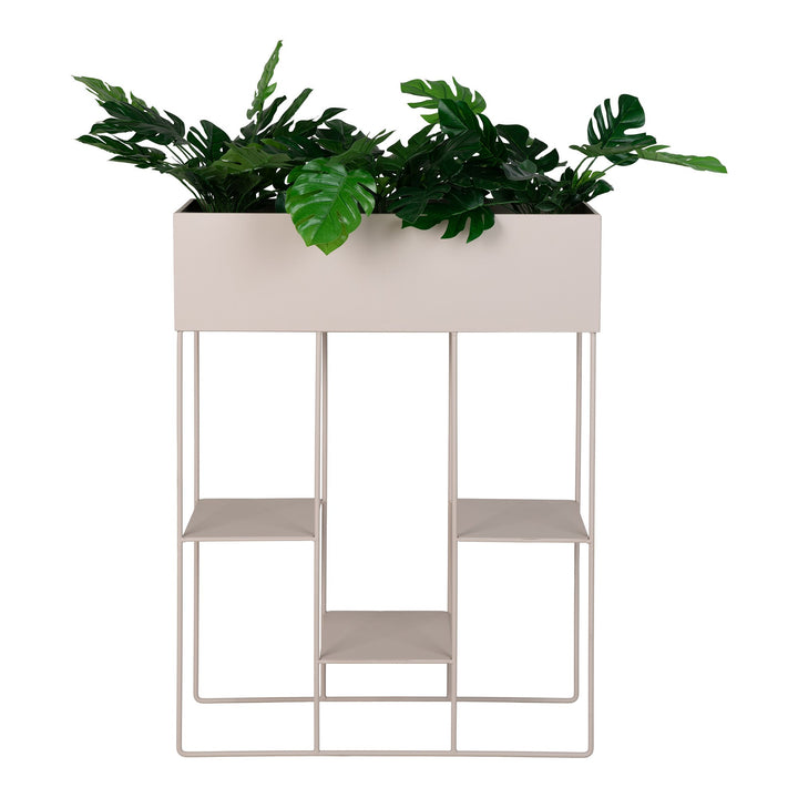 QUVIO Plantenbak met 3 planken – Metaal – Beige (2)