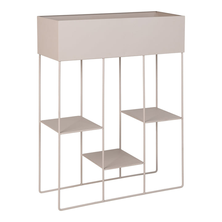 QUVIO Plantenbak met 3 planken – Metaal – Beige (3)