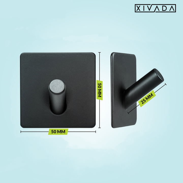 XIVADA Toilet accessoires set - 4 delig - Zonder boren - Rvs - Zwart (8)