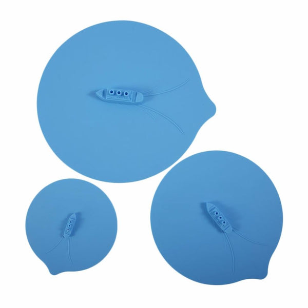 Krumble anti-overkook deksels stoomboot set van 3 blauw