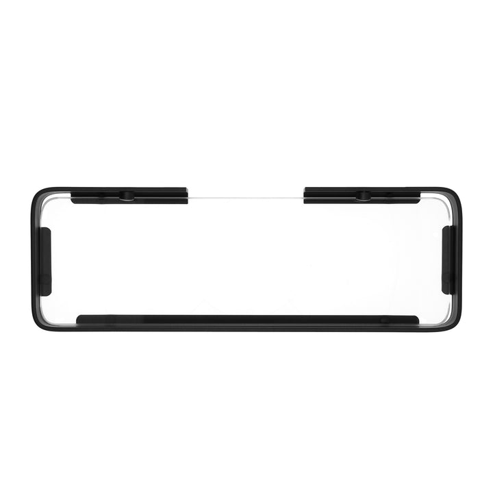 QUVIO Badkamer plank - 35 cm - Metaal en Glas - Zwart (3)