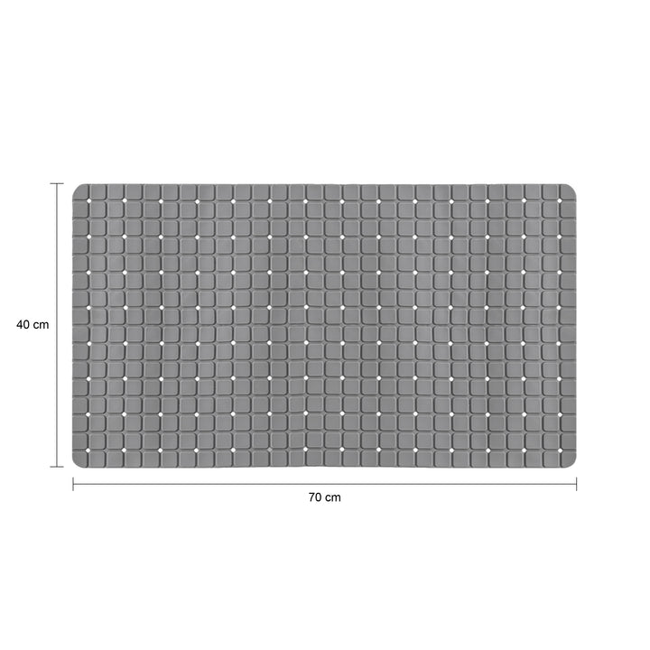 QUVIO Badmat - 40 x 70 cm - PVC - Grijs (1)