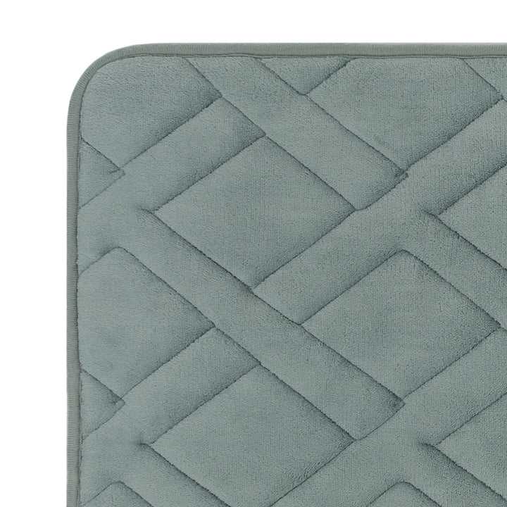 QUVIO Badmat met ruit patroon, 50x80cm - Grijs (1)