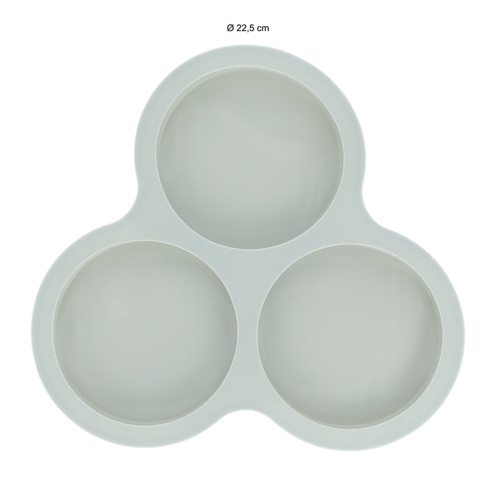 Krumble Bakvorm rond voor 3 stuks - Silicoon - Lichtblauw (1)
