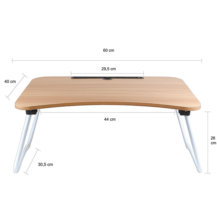 Bedtafel voor laptop, tablet, boek of ontbijt - hout (1)