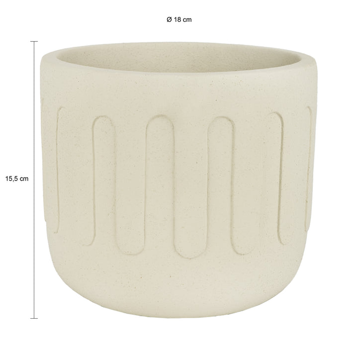 QUVIO Bloempot - Drips - Beton - Beige (1)
