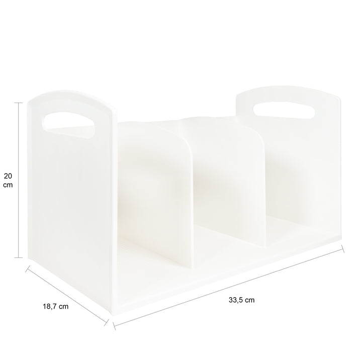 QUVIO Boekenhouder + pennenhouder - Wit (1)