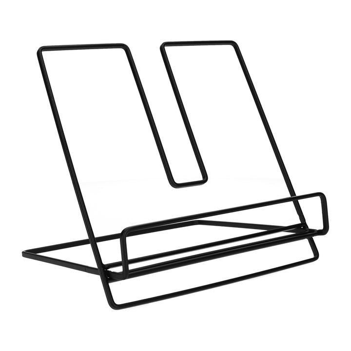 QUVIO Boekenstandaard - 20 x 20 x 21 cm - Metaal - Zwart (7)