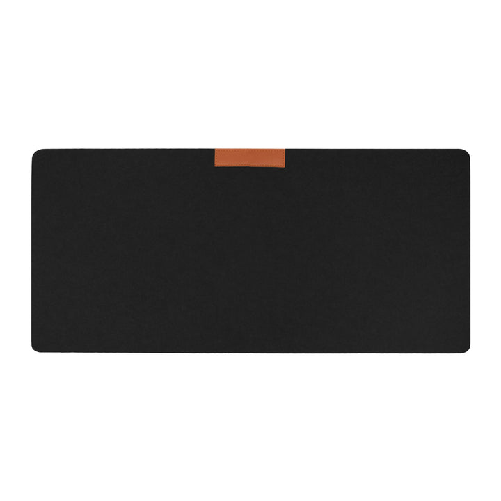 QUVIO Bureau onderlegger - 70 x 33 cm - Vilt - Zwart