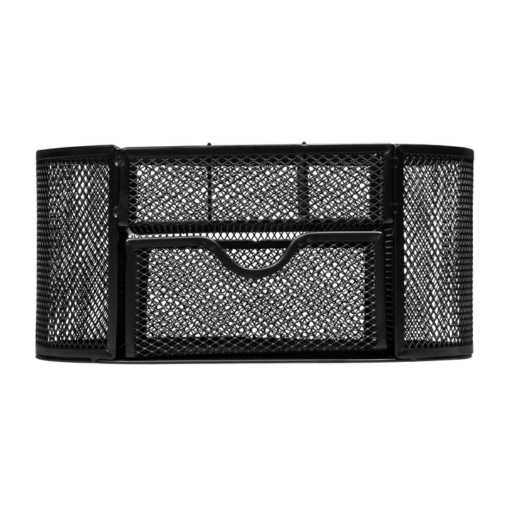 QUVIO Bureau organizer 8 vakken + 1 lade met gaas - Zwart (3)