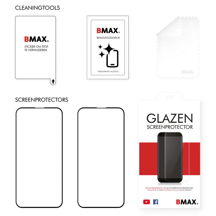 2-pack BMAX iPhone 16 Pro Screenprotector - Full cover (2)