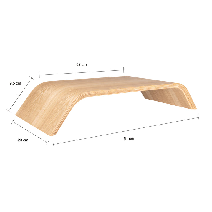 QUVIO Computer monitor standaard hout - licht bruin (3)