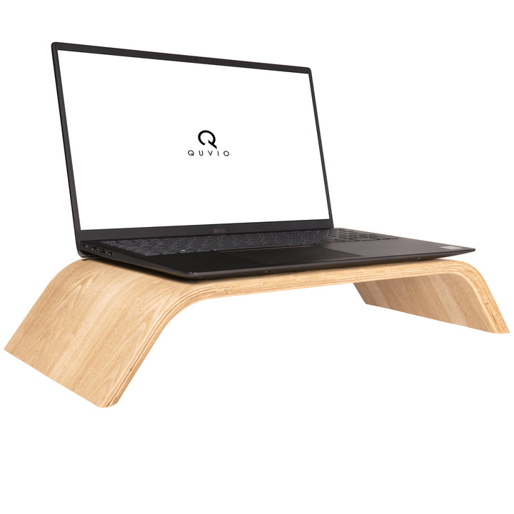 QUVIO Computer monitor standaard hout - licht bruin (1)