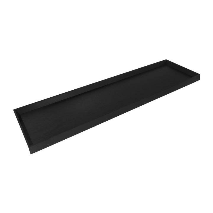 QUVIO Dienblad decoratief rechthoekig - 66 x 19 cm - Hout - Zwart (3)