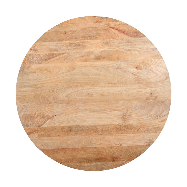 QUVIO Eettafel Sofia – Rond – Ø120 – Kruispoot – Naturel (3)