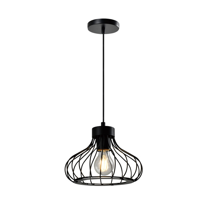 QUVIO Hanglamp metalen frame zwart - QUV5145L-BLACK