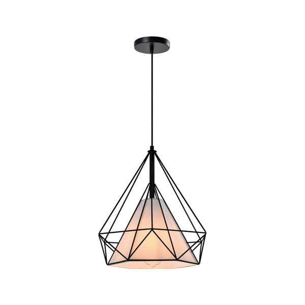 QUVIO Hanglamp met metalen frame zwart - QUV5152L-BLACK