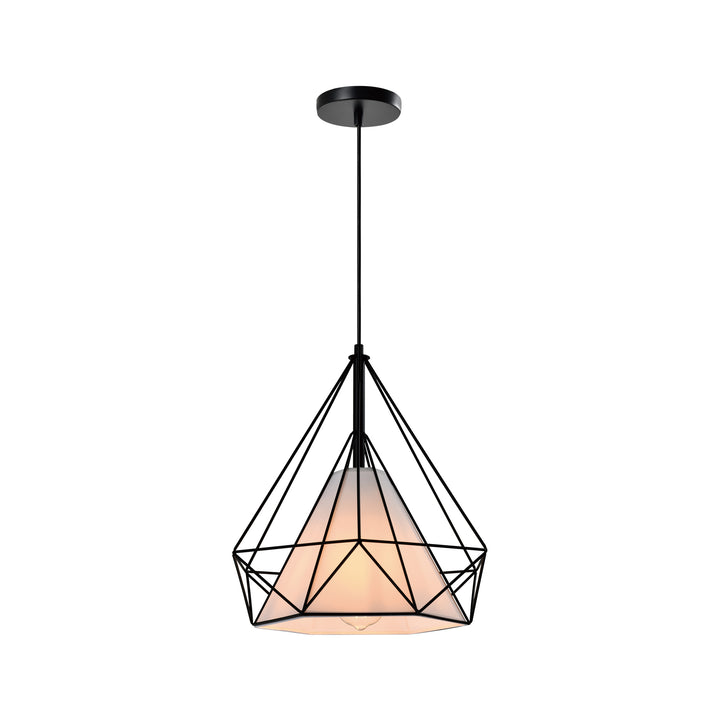 QUVIO Hanglamp met metalen frame zwart - QUV5152L-BLACK