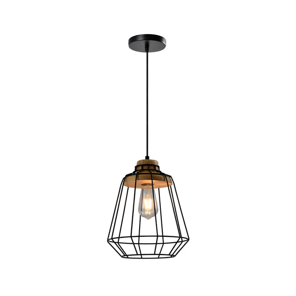 QUVIO Hanglamp met metalen frame zwart - QUV5155L-BLACK