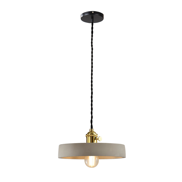 QUVIO Hanglamp beton klein rond grijs - QUV5095L-GREY